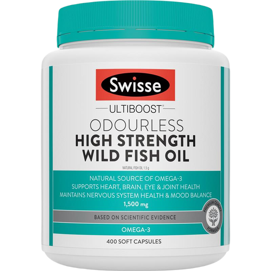 Swisse High Strength Wild Fish Oil1500mg Odourless 無腥魚油400顆