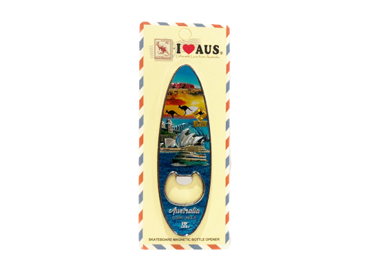 Surfboard Bottle Opener Magnet - Sydney and Uluru