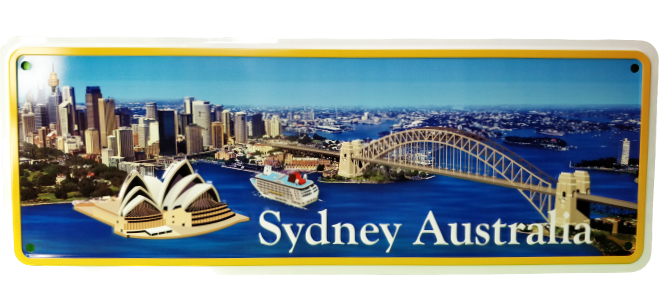 Sydney Birdseye View - Number Plate In Stock