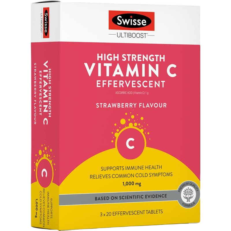 Swisse High Strength Vitamin C 60 Tabs 高強度維生素C泡騰片60片