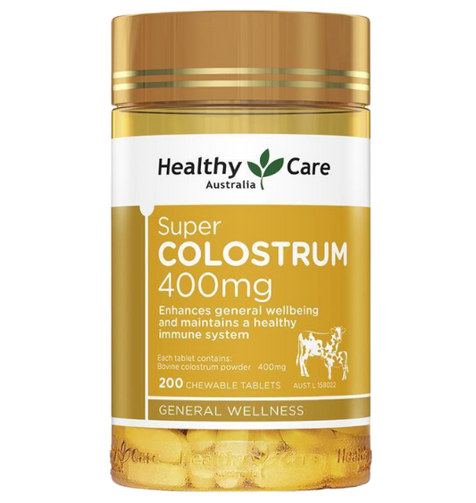 Healthy care Super Colostrum 200 Caps 牛初乳咀嚼片200顆