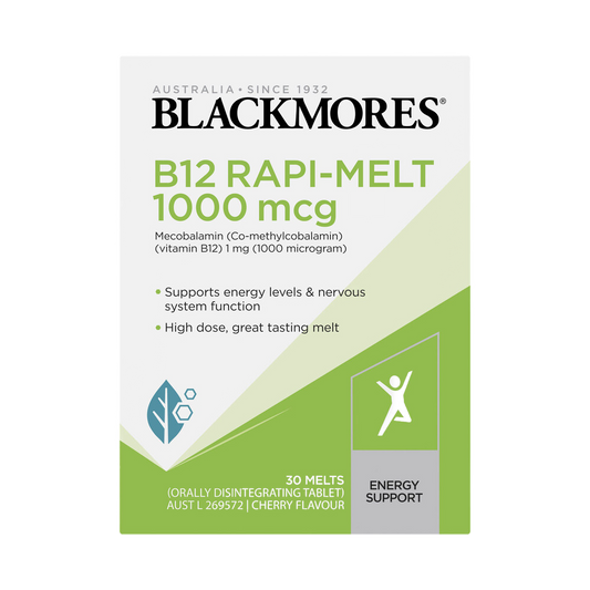 Blackmores 澳佳寶維生素B12 補充能量含片每日一顆30顆
