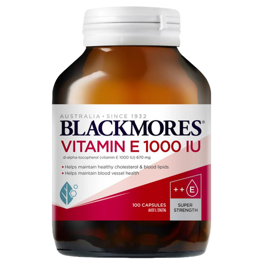 Blackmores 澳佳寶維生素E膠囊 保護肌膚和心臟 1000IU 100顆 降低膽固醇