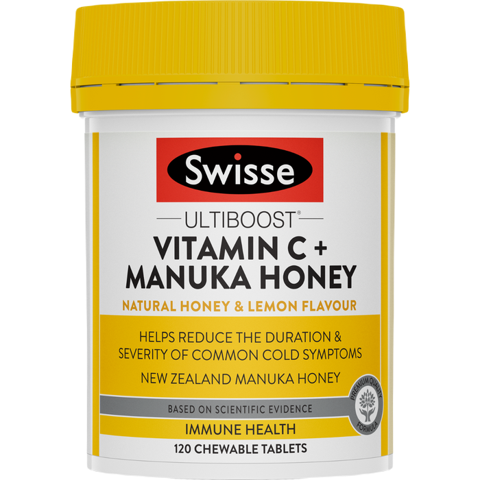 Swisse Ultiboost Vitamin C + Manuka Honey 維生素C+麥盧卡蜂蜜咀嚼片 120顆